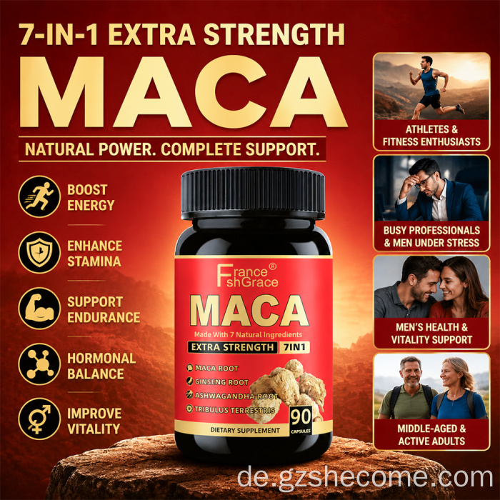 Bio-Shecome-Maca-Ergänzungspillen zur Penisvergrößerung